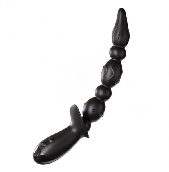MizzZee - Pleasure Vibrating Anal Beads (Chargeable - Black)